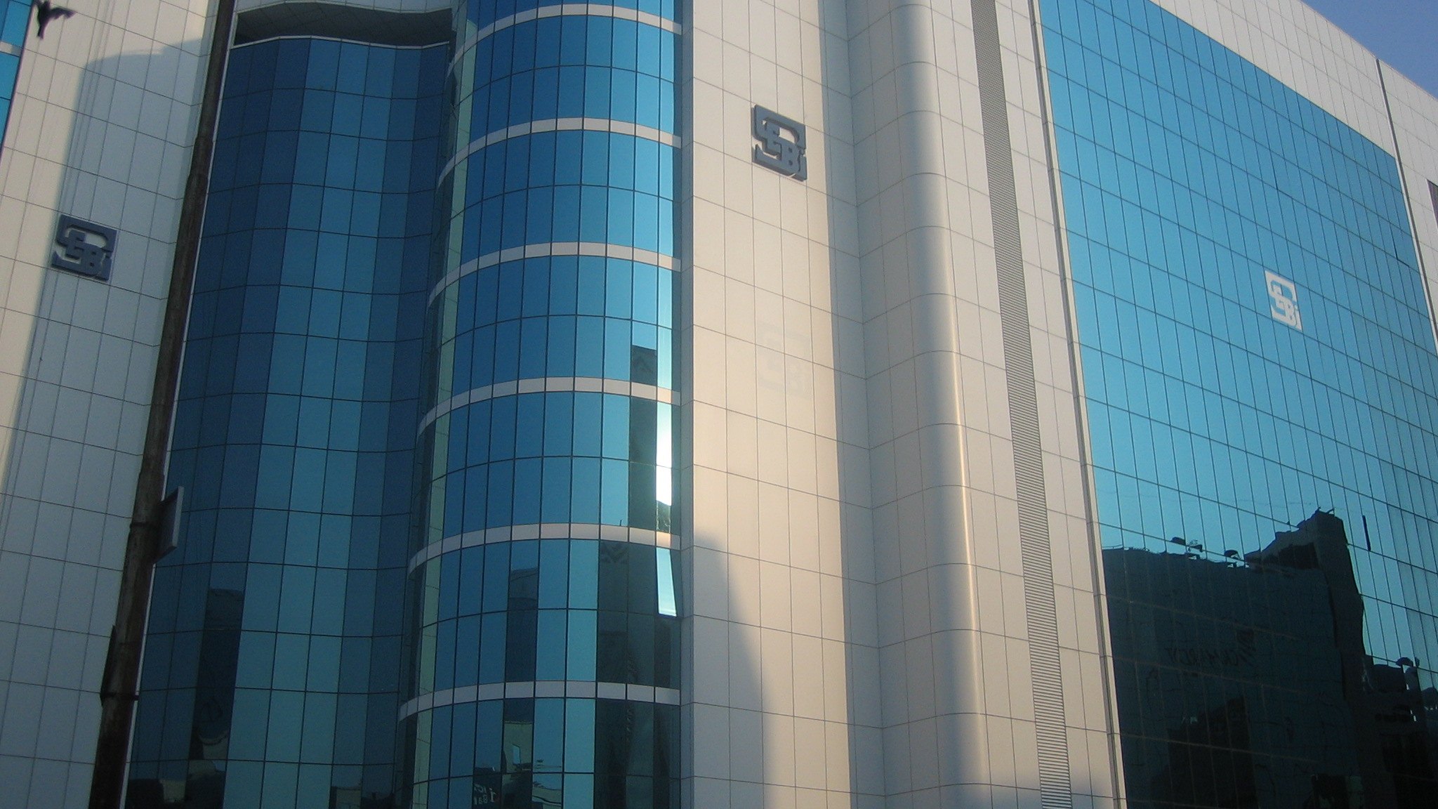 SEBI Bhavan, the blue glass headquarters building of the Securities and Exchange Board of India in Mumbai.